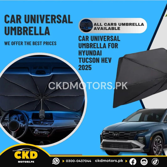 Universal Umbrella Sun Shade for Hyundai Tucson HEV 2025 – Windshield UV & Heat Shield