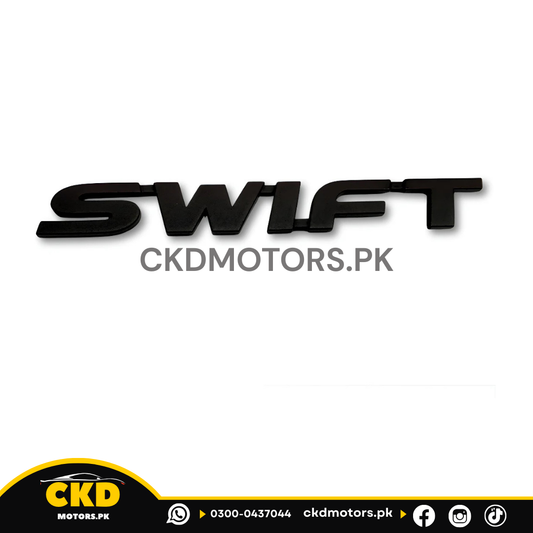 Swift Matte Black Monogram Emblem Logo – Stylish & Durable Car Badge