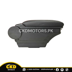 Car armrest with cup holder