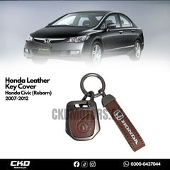 Leather Key Cover For Honda Civic Reborn 2007–2012