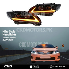Nike Style Headlights for Toyota Corolla 2009-2014