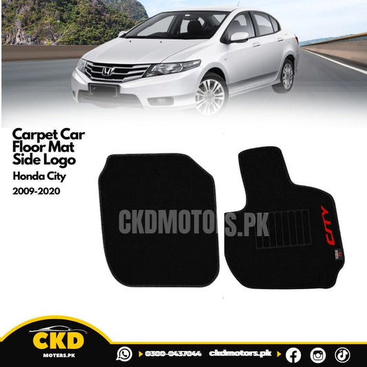 Carpet Floor Mat with Side Logo For Honda City 2009-2020